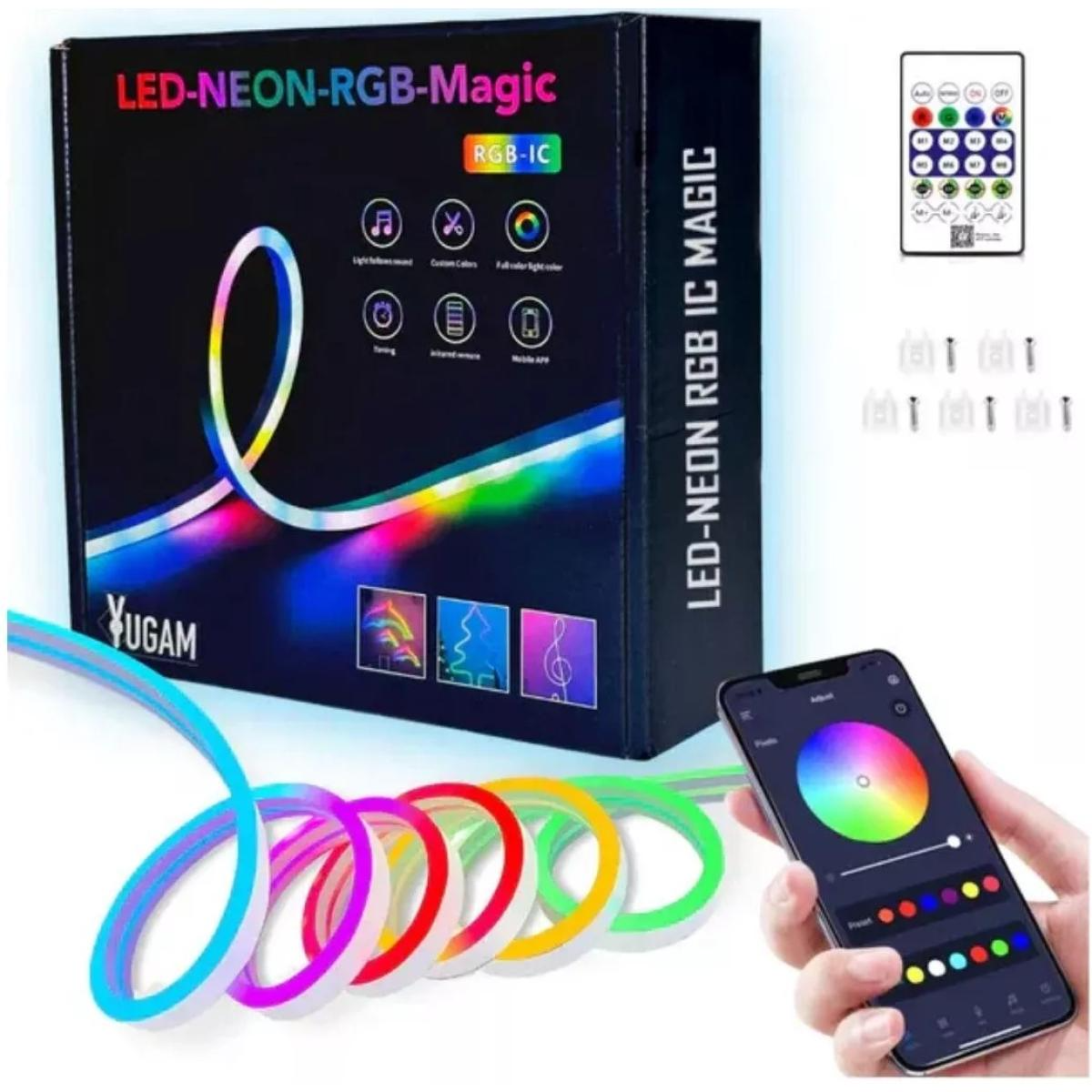 LED Neon RGB Magic RGB-IC 5m (Mobile App) LED Neon RGB Magic RGB-IC 5m (Mobile App)